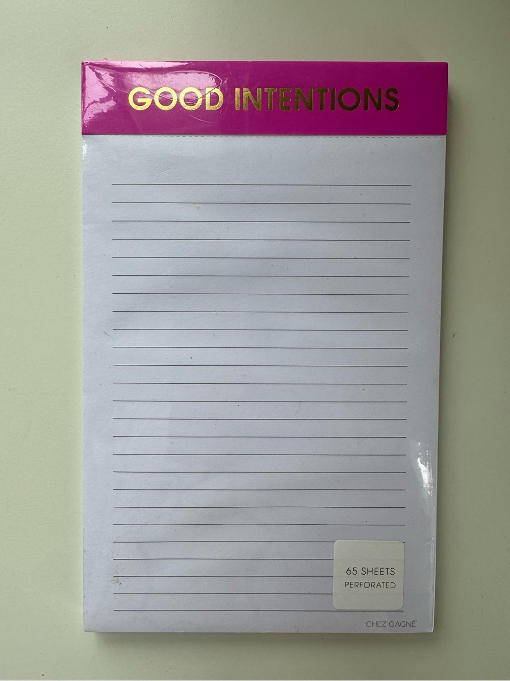 Chez Gagne “Good Intentions ” notepad